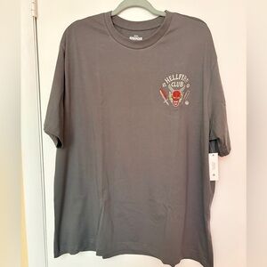 Stranger Things Men’s Hellfire Club Gray T-Shirt